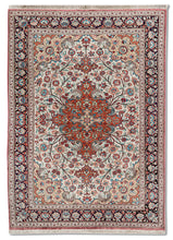 gulmarg Jaipur Rugs hand knotted pure silk Rug orange mandarin/natural cream rectangle